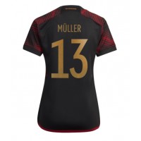Koszulka piłkarska Niemcy Thomas Muller #13 Strój wyjazdowy dla kobiety MŚ 2022 tanio Krótki Rękaw